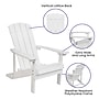 Flash Furniture Charlestown All-Weather Poly Resin Wood Adirondack Chairs, White, 4/Pack (4JJC14501WH)~#|#~sp137089339_sc7