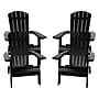 Flash Furniture Charlestown All-Weather Poly Resin Folding Adirondack Chair in Black, 4 Pack (4JJC14505BLK)~#|#~sp137089375_sc7