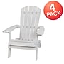 Flash Furniture Charlestown All-Weather Poly Resin Folding Adirondack Chair in White, 4 Pack (4JJC14505WH)~#|#~sp137089930_sc7
