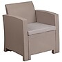 Flash Furniture Seneca Faux Rattan Chair with All-Weather Cushion, Light Gray (DADSF21)~#|#~sp137089962_sc7