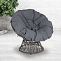 Flash Furniture Bowie Comfort Series Swivel Patio Chair with Dark Gray Cushion (JE5101W)~#|#~sp137090089_sc7