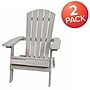 Flash Furniture Charlestown All-Weather Poly Resin Folding Adirondack Chair in Gray, 2 Pack (2JJC14505GY)~#|#~sp137090215_sc7