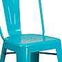 Flash Furniture Commercial 24" High Crystal Teal-Blue Metal Indoor-Outdoor Counter Height Stool with Back, 4 Pack (4ET353424CB)~#|#~sp137090595_sc7