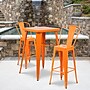Flash Furniture Commercial Grade 30" High Orange Metal Indoor-Outdoor Barstool with Removable Back, 4 Pack (4CH3132030GBOR)~#|#~sp137090744_sc7