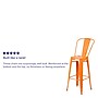 Flash Furniture Commercial Grade 30" High Orange Metal Indoor-Outdoor Barstool with Removable Back, 4 Pack (4CH3132030GBOR)~#|#~sp137090750_sc7