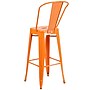 Flash Furniture Commercial Grade 30" High Orange Metal Indoor-Outdoor Barstool with Removable Back, 4 Pack (4CH3132030GBOR)~#|#~sp137090754_sc7