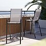 Flash Furniture Brazos Series Gray Stackable Outdoor Barstools with Flex Comfort Material and Metal Frame, 2 Pack (2JJ092HGR)~#|#~sp137090767_sc7
