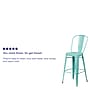 Flash Furniture Commercial Grade 30" High Mint Green Metal Indoor-Outdoor Barstool with Back, 4 Pack (4ET353430MINT)~#|#~sp137090816_sc7