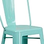 Flash Furniture Commercial Grade 30" High Mint Green Metal Indoor-Outdoor Barstool with Back, 4 Pack (4ET353430MINT)~#|#~sp137090822_sc7