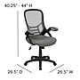 Flash Furniture Porter Ergonomic Mesh Swivel Executive Chair, Light Gray/Black (HL00161BKGY)~#|#~sp137090854_sc7