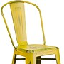 Flash Furniture Commercial Grade 30" High Distressed Yellow Metal Indoor-Outdoor Barstool with Back, 4 Pack (4ET353430YL)~#|#~sp137090896_sc7