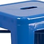 Flash Furniture 24" High Backless Blue Metal Indoor-Outdoor Counter Height Stool with Square Seat, 4 Pack (4CH3132024BL)~#|#~sp137091049_sc7