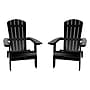 Flash Furniture Charlestown All-Weather Poly Resin Folding Adirondack Chair in Black, 2 Pack (2JJC14505BLK)~#|#~sp137091094_sc7