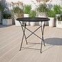 Flash Furniture Oia Commercial Grade Round Indoor-Outdoor Steel Folding Patio Table, 30" Black (CO4BK)~#|#~sp137091518_sc7