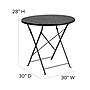 Flash Furniture Oia Commercial Grade Round Indoor-Outdoor Steel Folding Patio Table, 30" Black (CO4BK)~#|#~sp137091626_sc7