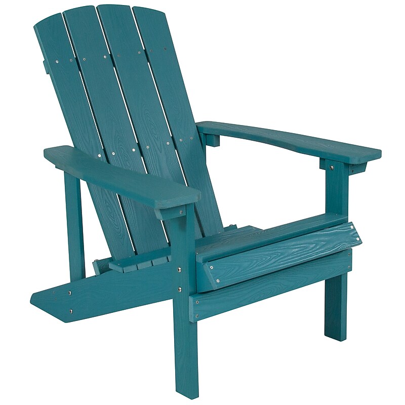 Flash Furniture Charlestown All-Weather Poly Resin Wood Adirondack Chair, Sea Foam (JJC14501SFM) image 1