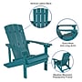 Flash Furniture Charlestown All-Weather Poly Resin Wood Adirondack Chair, Sea Foam (JJC14501SFM)~#|#~sp137091642_sc7