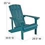 Flash Furniture Charlestown All-Weather Poly Resin Wood Adirondack Chair, Sea Foam (JJC14501SFM)~#|#~sp137091644_sc7