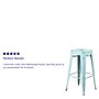 Flash Furniture Commercial Grade 30" High Backless Distressed Green-Blue Metal Indoor-Outdoor Barstool, 4 Pack (4ETBT350330DB)~#|#~sp137091744_sc7