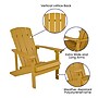 Flash Furniture Charlestown All-Weather Poly Resin Wood Adirondack Chair, Yellow (JJC14501YLW)~#|#~sp137091768_sc7