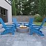 Flash Furniture Charlestown All-Weather Poly Resin Folding Adirondack Chair in Blue, 4 Pack (4JJC14505BLU)~#|#~sp137091985_sc7