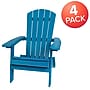 Flash Furniture Charlestown All-Weather Poly Resin Folding Adirondack Chair in Blue, 4 Pack (4JJC14505BLU)~#|#~sp137091987_sc7