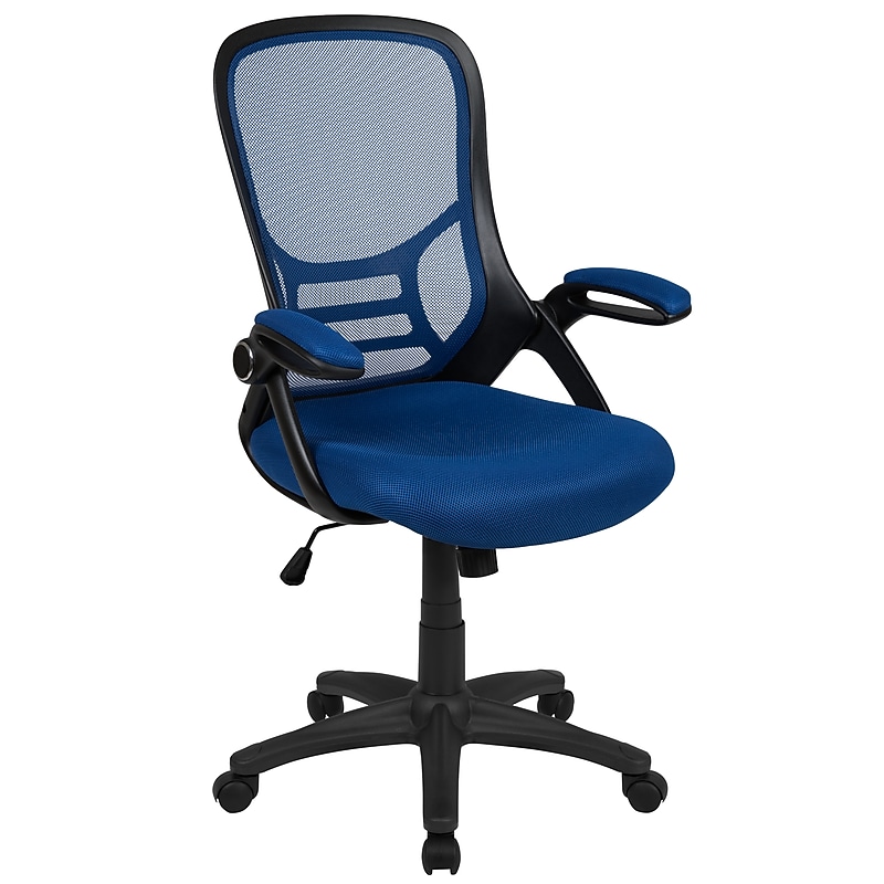 Flash Furniture Porter Ergonomic Mesh Swivel Executive Chair, Blue/Black (HL00161BKBL) image 1