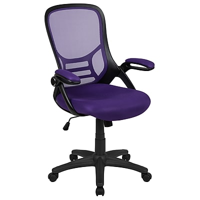 Flash Furniture Porter Ergonomic Mesh Swivel Executive Chair, Purple/Black (HL00161BKPUR) Simolary simolary.com