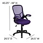Flash Furniture Porter Ergonomic Mesh Swivel Executive Chair, Purple/Black (HL00161BKPUR)~#|#~sp137092176_sc7