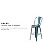 Flash Furniture Commercial 30" High Distressed Kelly Blue-Teal Metal Indoor-Outdoor Barstool with Back, 4 Pack (4ET353430KB)~#|#~sp137092256_sc7