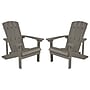 Flash Furniture Charlestown All-Weather Poly Resin Wood Adirondack Chairs, Gray, 2/Pack (2JJC14501LTG)~#|#~sp137092610_sc7