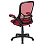 Flash Furniture Porter Ergonomic Mesh Swivel Executive Chair, Red/Black (HL00161BKRED)~#|#~sp137092772_sc7