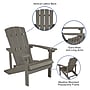 Flash Furniture Charlestown All-Weather Poly Resin Wood Adirondack Chairs, Gray, 2/Pack (2JJC14501LTG)~#|#~sp137092803_sc7