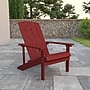 Flash Furniture Charlestown All-Weather Poly Resin Wood Adirondack Chair, Red (JJC14501RED)~#|#~sp137092863_sc7