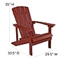 Flash Furniture Charlestown All-Weather Poly Resin Wood Adirondack Chair, Red (JJC14501RED)~#|#~sp137092876_sc7