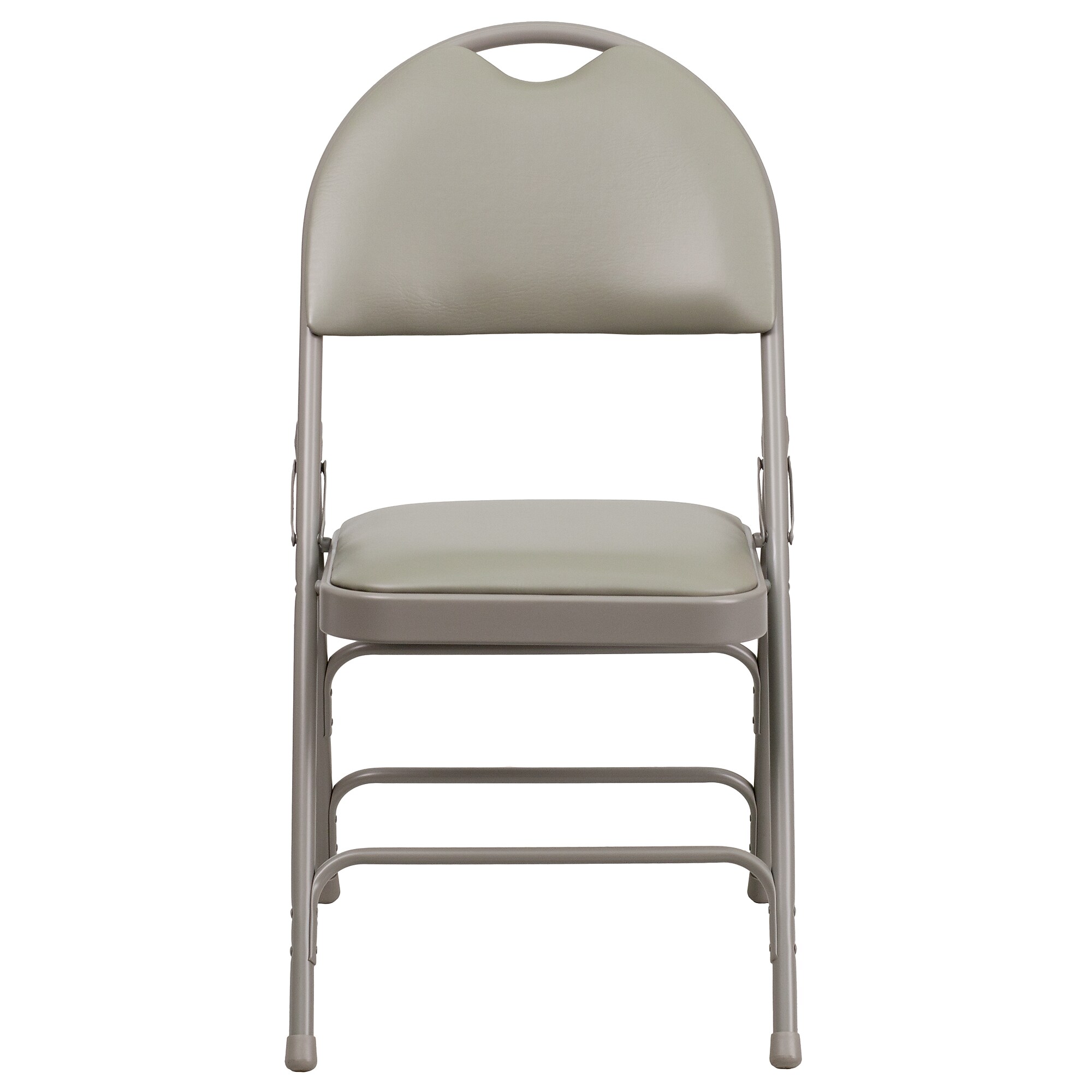 Flash Furniture HERCULES Series Vinyl/Metal Folding Chair, Gray, 4/Pack (4HAMC705AV3GY) Sansujyuku sansujyuku.com