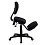 Flash Furniture Tatum Armless Ergonomic Fabric Mobile Kneeling Posture Task Office Chair, Black (WL1430)~#|#~sp137094872_sc7