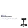 Flash Furniture Fabric Ergonomic Stool With Foot Ring, Black (WL905DG)~#|#~sp137094883_sc7