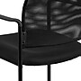 Flash Furniture Jana Mesh Stackable Side Chair with Arms, Black (GO5162)~#|#~sp137095193_sc7