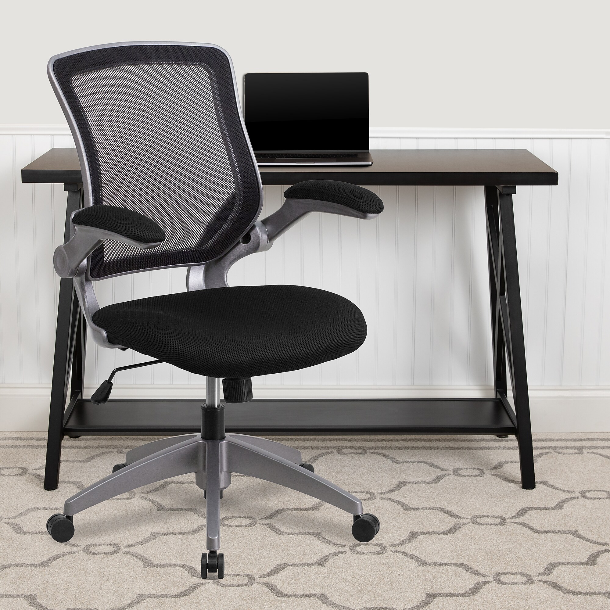 Flash Furniture Kale Ergonomic Mesh Swivel Mid-Back Task Office Chair, Black (BLZP8805BK) Sansujyuku sansujyuku.com