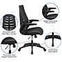 Flash Furniture Kale Ergonomic Mesh Swivel High Back Executive Office Chair, Black (BLZP809BK)~#|#~sp137095293_sc7