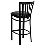 Flash Furniture HERCULES Series Traditional Metal School House Back Restaurant Barstool, Black (XU6R8BSCHBARBKV)~#|#~sp137095327_sc7
