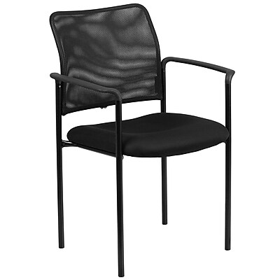 Flash Furniture Jana Mesh Stackable Side Chair with Arms, Black (GO5162) Simolary simolary.com