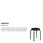 Flash Furniture Stackable Stool With Black Seat and Silver Powder Coated Frame, Black~#|#~sp137095469_sc7