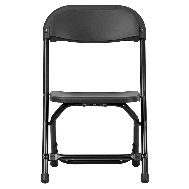 Flash Furniture Kids Plastic Armless Folding Chair, Black, 10/Pack (10YKIDBK) image 1