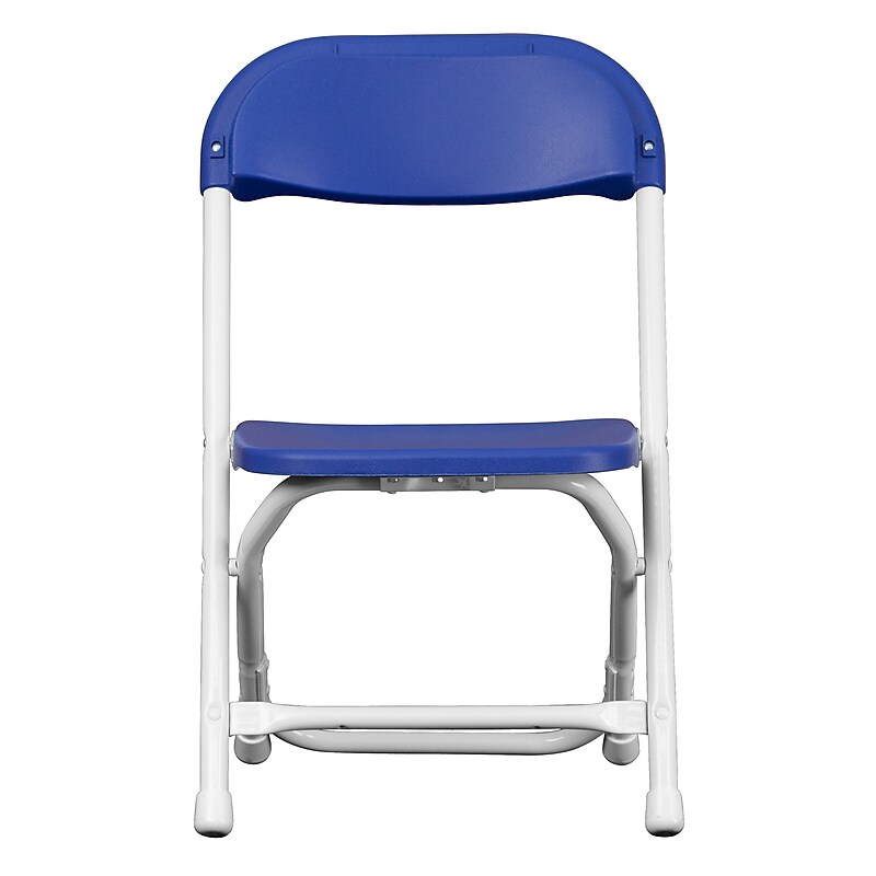 Flash Furniture Kids Plastic Armless Folding Chair, Blue, 10/Pack (10YKIDBL) image 1