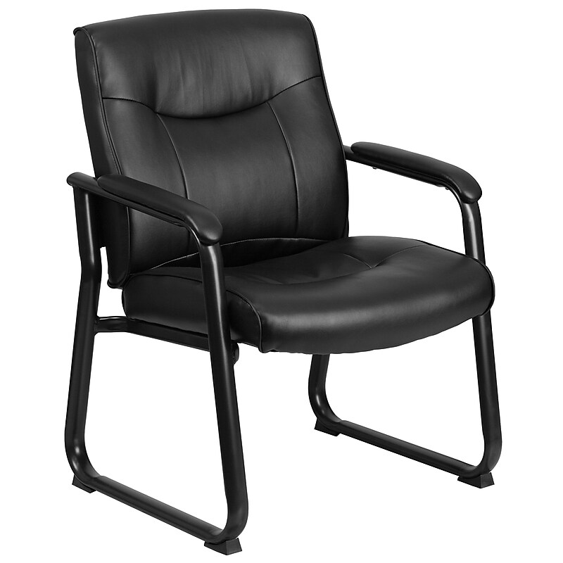Flash Furniture HERCULES Faux Leather Reception Chair, Black (GO2136) image 1