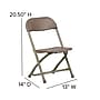 Flash Furniture Kids Plastic Armless Folding Chair, Brown, 10/Pack (10YKIDBN)~#|#~sp137095734_sc7
