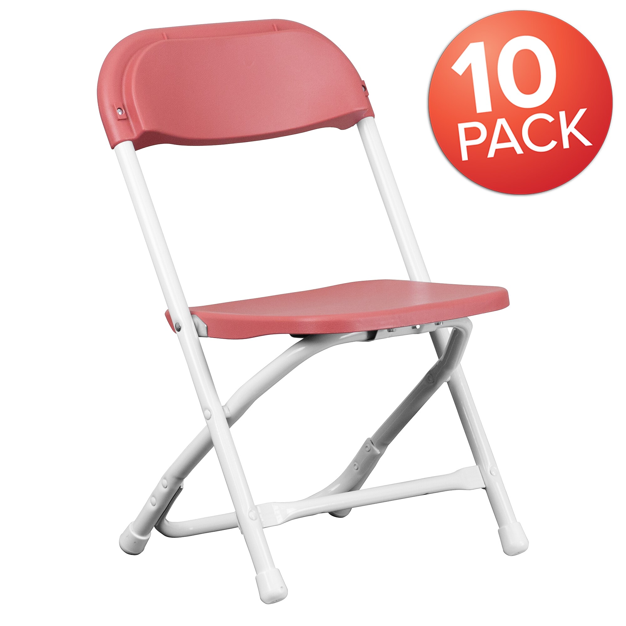 Flash Furniture Kids Plastic Armless Folding Chair, Burgundy, 10/Pack (10YKIDBY) Sansujyuku sansujyuku.com