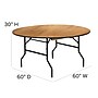 Flash Furniture Furman Folding Table, 60" x 60", Natural (YTWRFT60TBL)~#|#~sp137095765_sc7